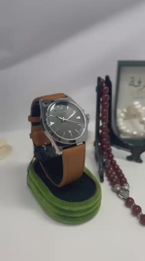 مسبحة من الزجاج + ساعة